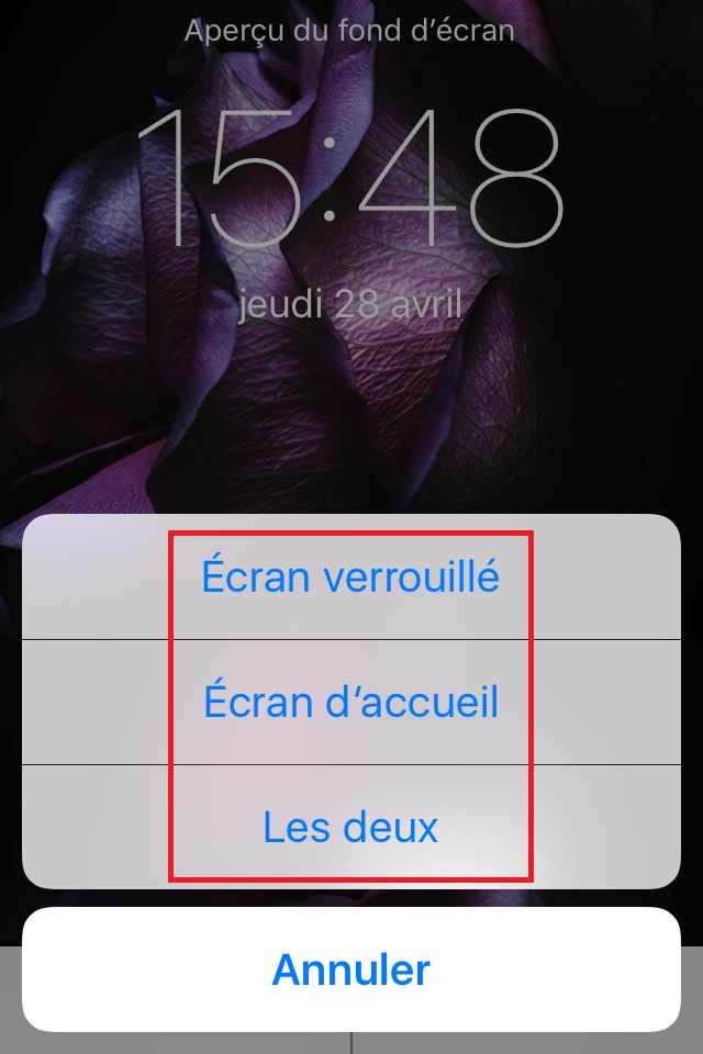 Changer le fond d’écran