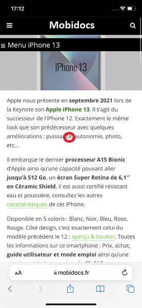 Comment faire un copier / coller sur iPhone ?
