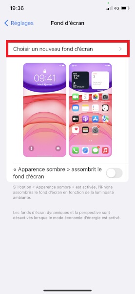 Personnaliser son fond d’écran ?