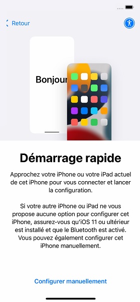 Transférer ses données iPhone vers iPhone.