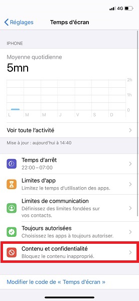 Contenu et confidentialité.