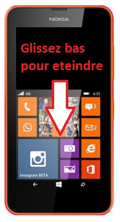 Comment éteindre son Nokia Lumia 635 ?