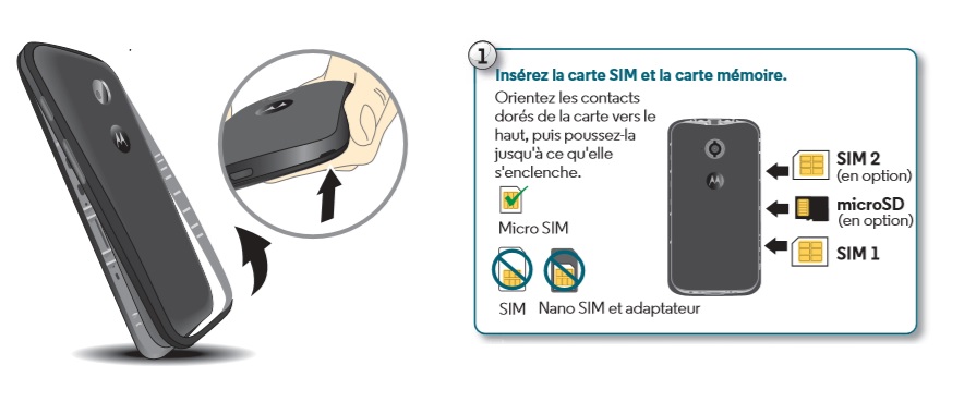 Comment insérer sa carte SIM dans son Motorola E2 ?