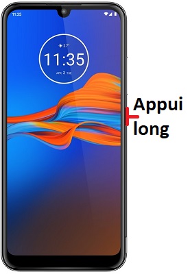 Comment éteindre le Motorola E6 Plus ?