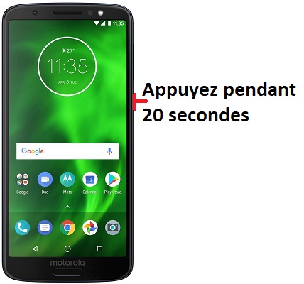 Forcer l’arrêt mon Motorola G6 ?