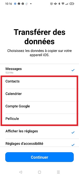 Transférer ses données d’un smartphone Android vers son iPhone.