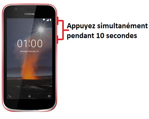 Forcer l’arrêt mon Nokia 1 ?