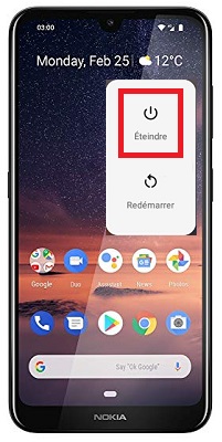 Comment éteindre le Nokia 3.2 ?