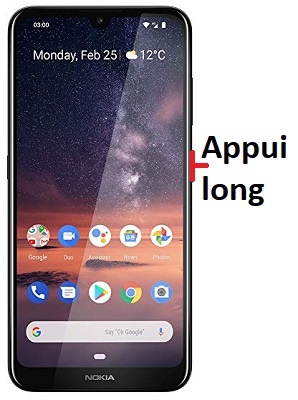 Comment éteindre le Nokia 3.2 ?