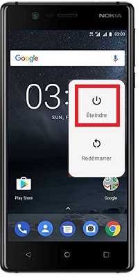 Comment éteindre le Nokia 3 ?