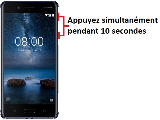 Forcer l’arrêt mon Nokia 8 ?