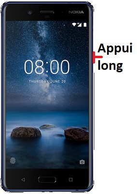 Comment éteindre son Nokia 8 ?