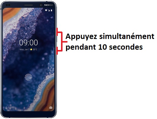 Forcer l’arrêt mon Nokia 9 ?