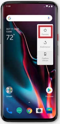 Comment éteindre le OnePlus 7 ?