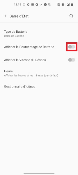 Comment afficher le pourcentage de la batterie sur OnePlus ?