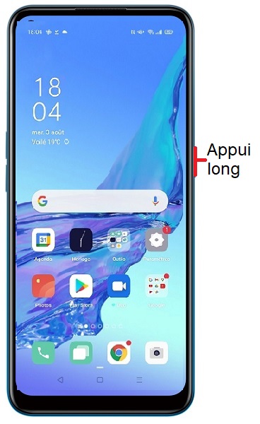 Comment éteindre le OPPO A53 ?