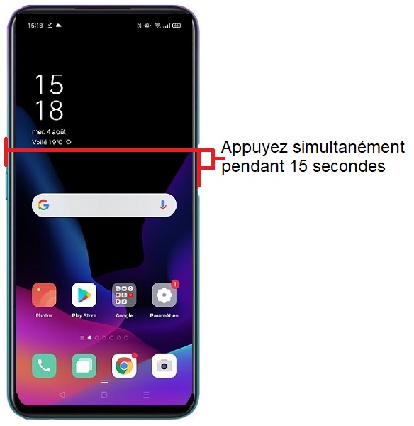 Forcer l’arrêt mon OPPO A72 ?
