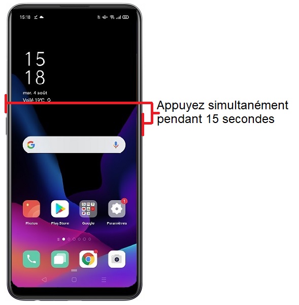 Forcer l’arrêt mon OPPO A94 ?