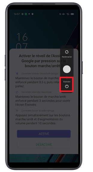 Comment éteindre son OPPO Find X2 Lite ?