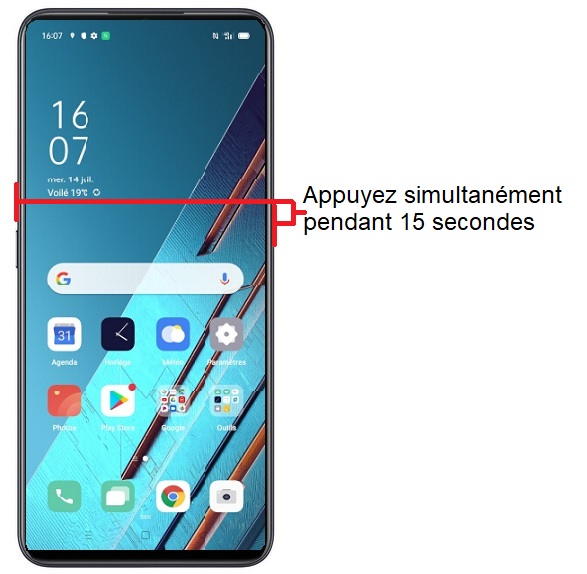 Forcer l’arrêt mon OPPO Find X2 Lite