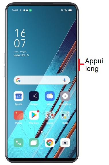 Comment éteindre son OPPO Find X2 Lite ?