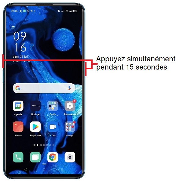 Forcer l’arrêt mon OPPO Reno 4 Z ?