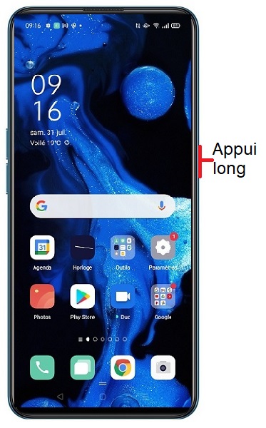 Comment éteindre son OPPO Reno 4 Z ?