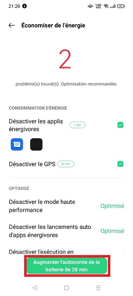 Optimiser votre batterie sur Oppo.