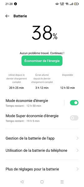 Les deux modes d’économie d’énergie de votre Oppo.