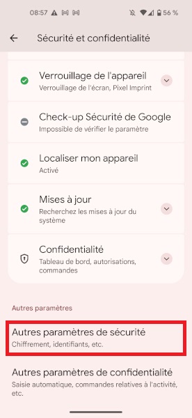 Changer votre code PIN de son Google Pixel 5.