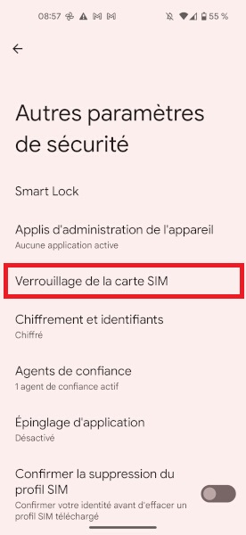 Changer votre code PIN de son Google Pixel 5.