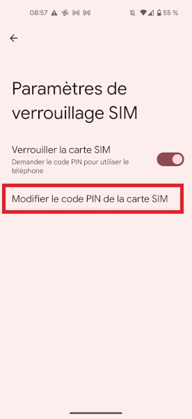 Changer votre code PIN de son Google Pixel 5.