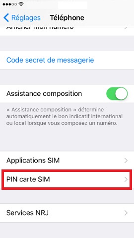 Changer votre code PIN de son Apple iPhone 5.