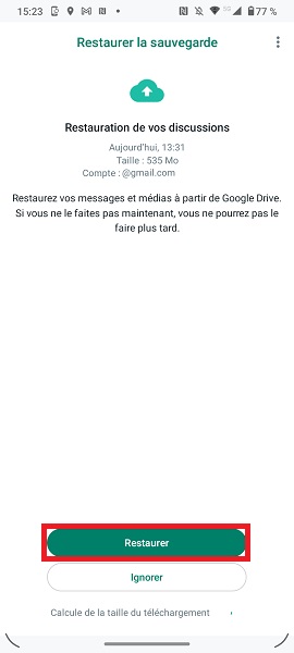 Restaurer vos conversions WhatsApp