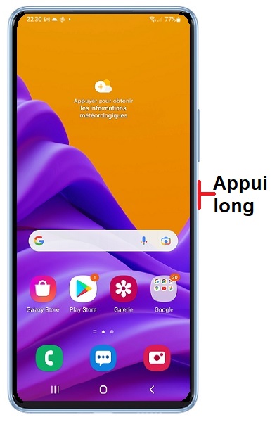 Comment éteindre le Samsung Galaxy A53 ?