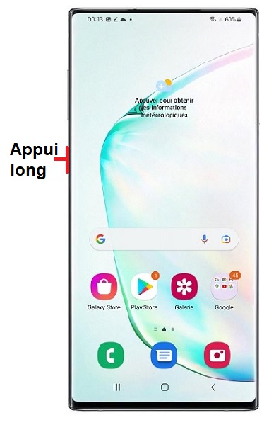 Comment éteindre le Samsung Galaxy Note 10 ?