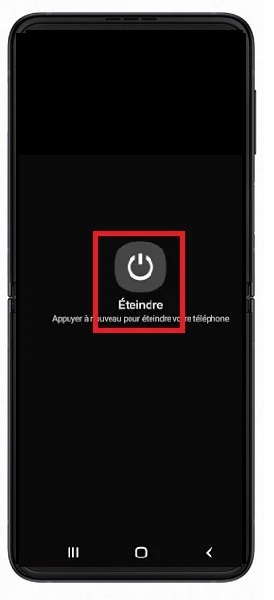 Comment éteindre le Samsung Galaxy Z Flip 3 ?