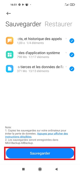 Créer un dossier de sauvegarde de son Xiaomi