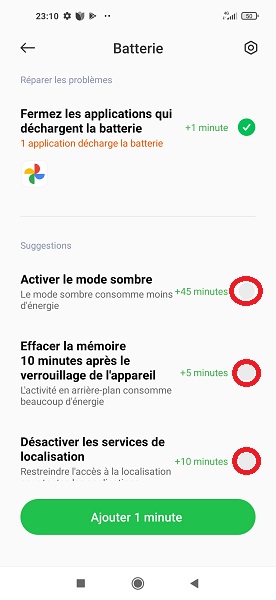 Résoudre les problèmes de batterie et suggestion d’autonomie.