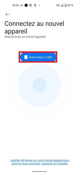 Démarrer le transfert des données :