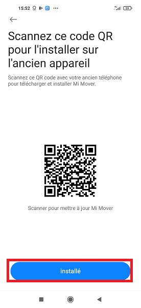 Connectez vos deux smartphones :