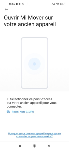 Connectez vos deux smartphones :