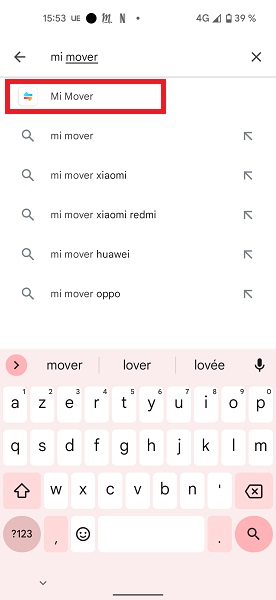 Télécharger Mi Mover sur votre ancien smartphone Android.