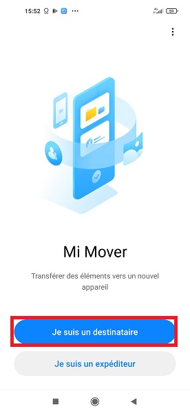 Connectez vos deux smartphones :