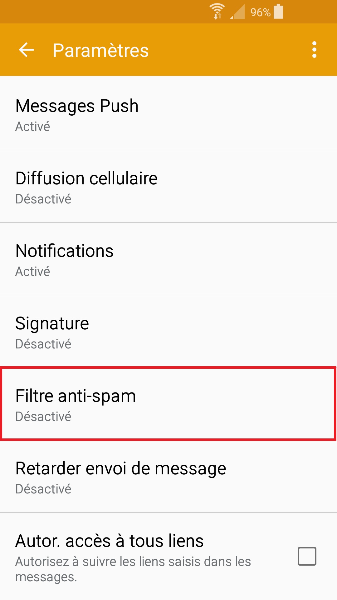 SMS Samsung android 5 . x-anti-spam