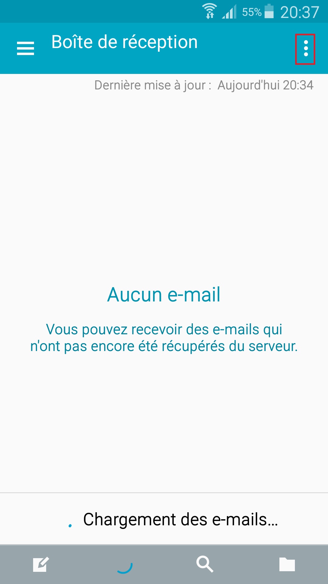 mail Samsung config mail parametre