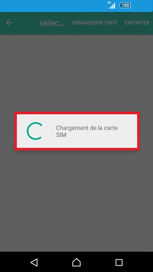 contact code pin ecran verrouillage Sony (android 5.1) carte sim chargement
