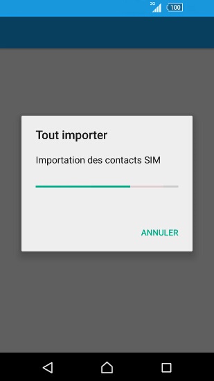 contact code pin ecran verrouillage Sony (android 5.1) contact SIM vers tel 5