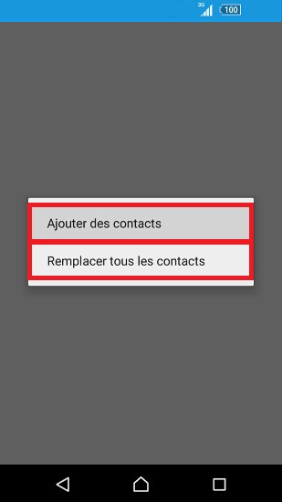 contact code pin ecran verrouillage Sony (android 6.0) contact tel vers SIM 5