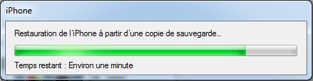 iTunes restauration en cours 4